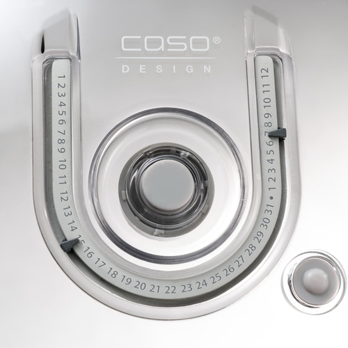 CASO vacuum freshness container round - 940 ml High quality glass design vacuum containers with tritan lid