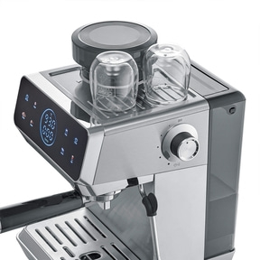 EspressoGourmet & Grind Design Siebträgermaschine mit Mahlwerk