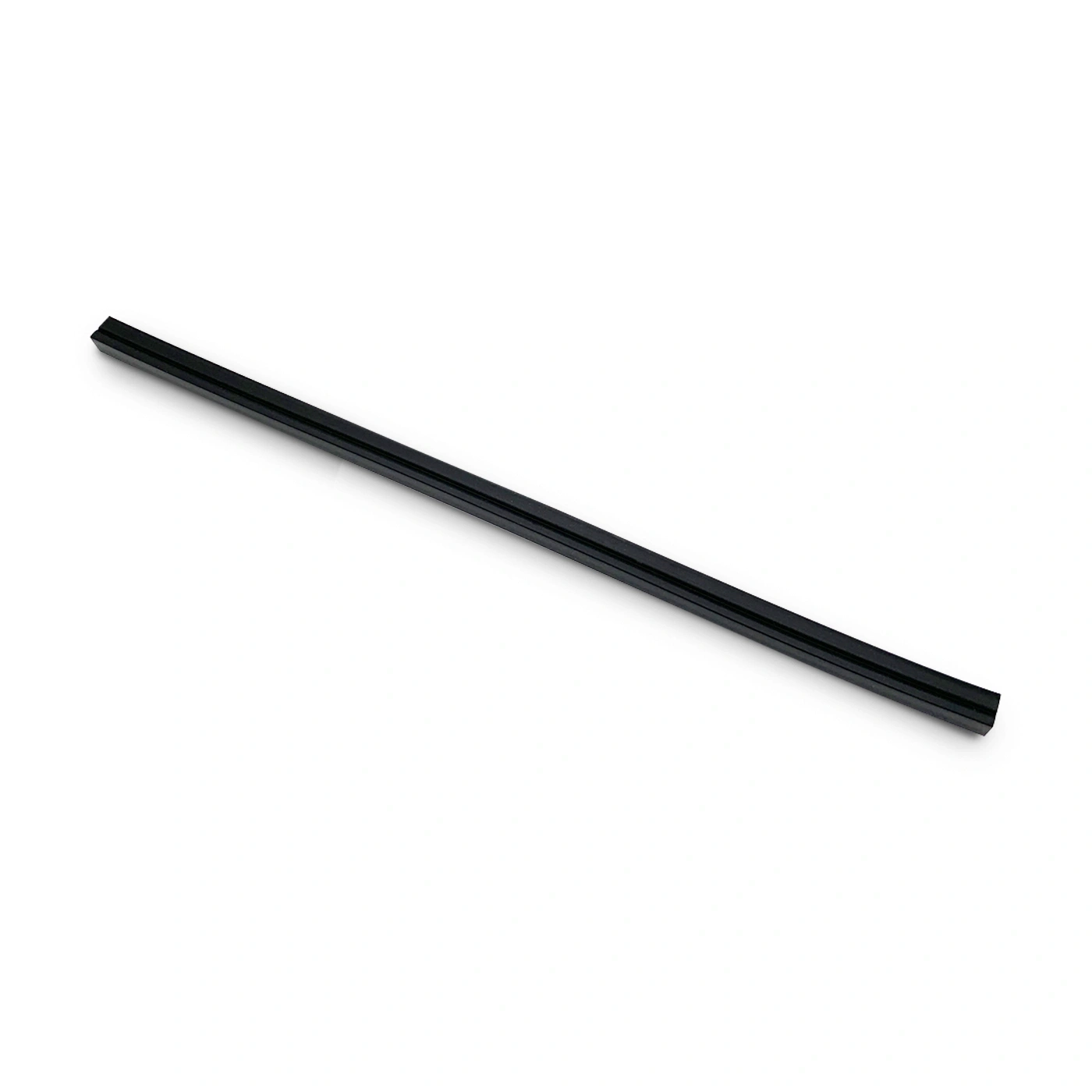 Long, black, rectangular bar on a white background.
