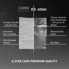 Comparison of CASO vacuum bags vs. others: strength, tear resistance, and structure