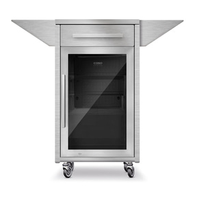 Counter & Cool - R Edelstahl-Rollwagen mit Seitenablagen, Schublade und Barbecue Cooler