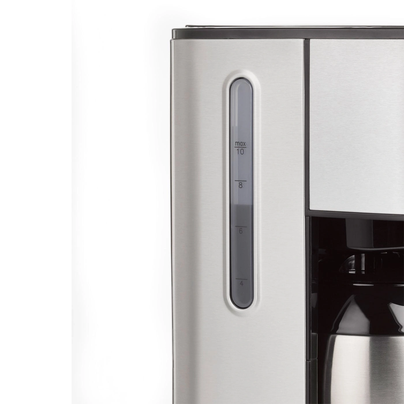 Kaffeemaschine mit Wasserstandsanzeige, Edelstahl, modern, Küche, Gerät