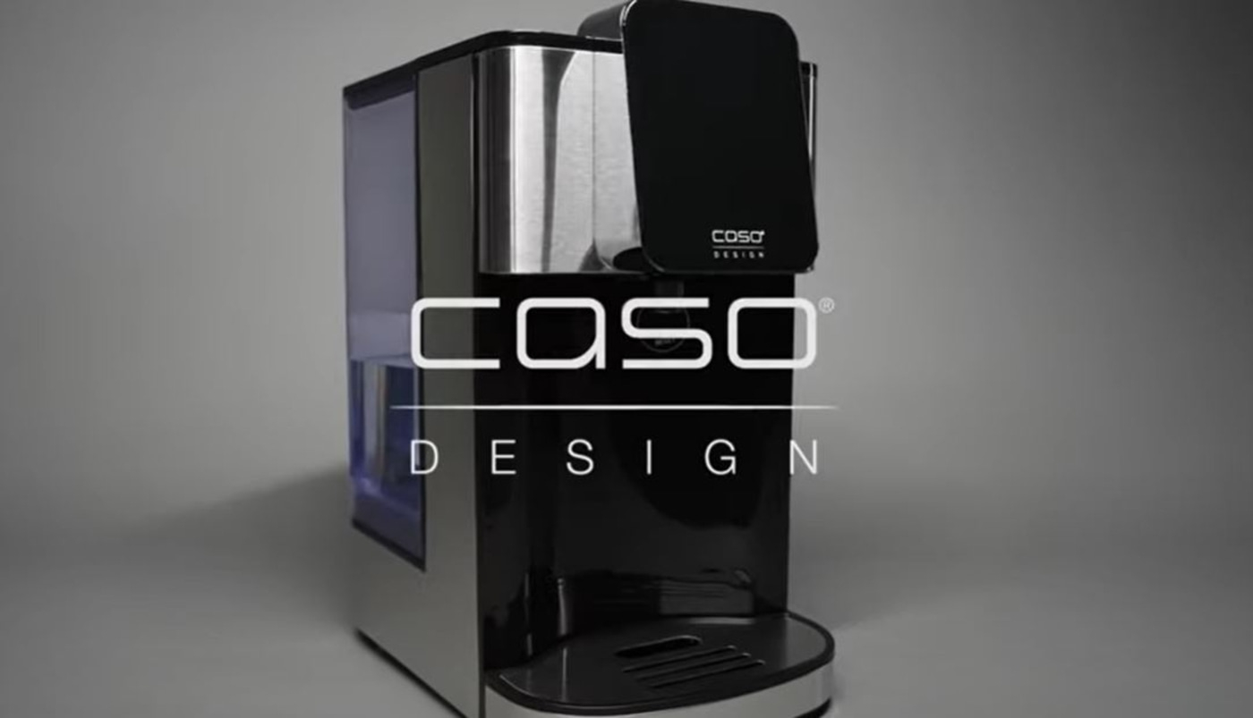 Caso Design Kaffeemaschine, schwarz und silber, modernes Design, Produktfoto