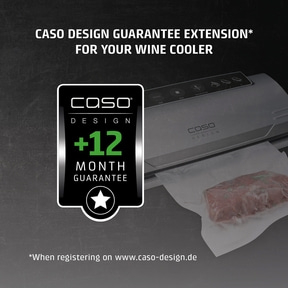CASO Design warranty extension for vacuum sealer, +12 months warranty, register at caso-design.de