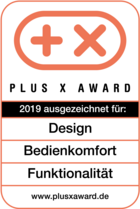 Plus X Award 2019 für Design, Bedienkomfort und Funktionalität