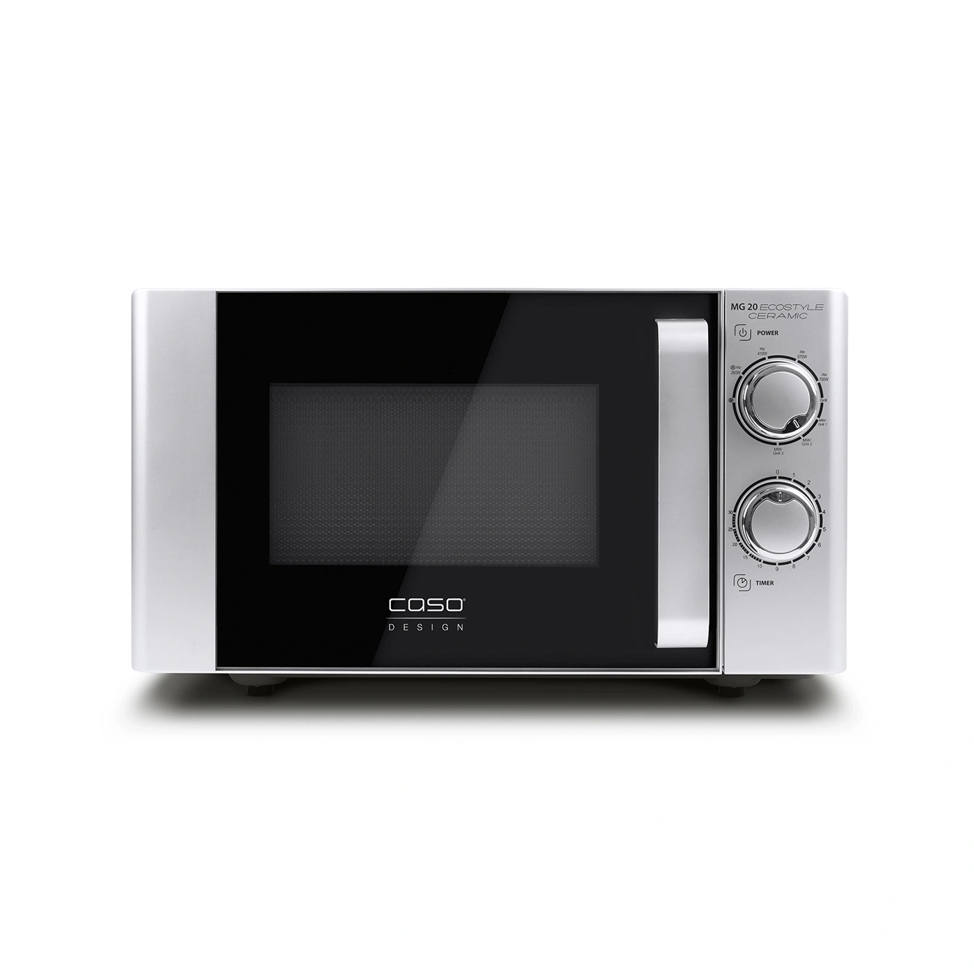 Microwave, silver, black, Caso Design, MG 20, Ecostyle Ceramic, kitchen appliance