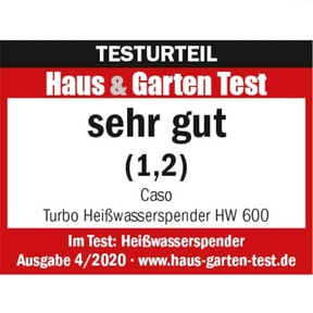 Test result Haus & Garten Test, very good (1.2), Caso Turbo Hot Water Dispenser HW 600, Issue 4/2020