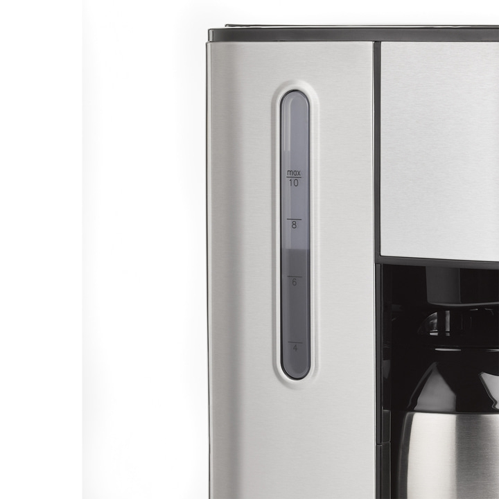 Kaffeemaschine mit Wasserstandsanzeige, Edelstahl, modern, Küche, Gerät