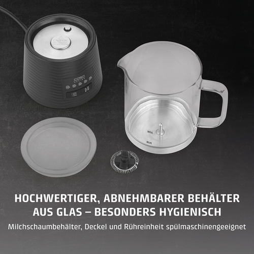 CappuLatte Design Milchaufschäumer für Kuhmilch- und Pflanzendrinks