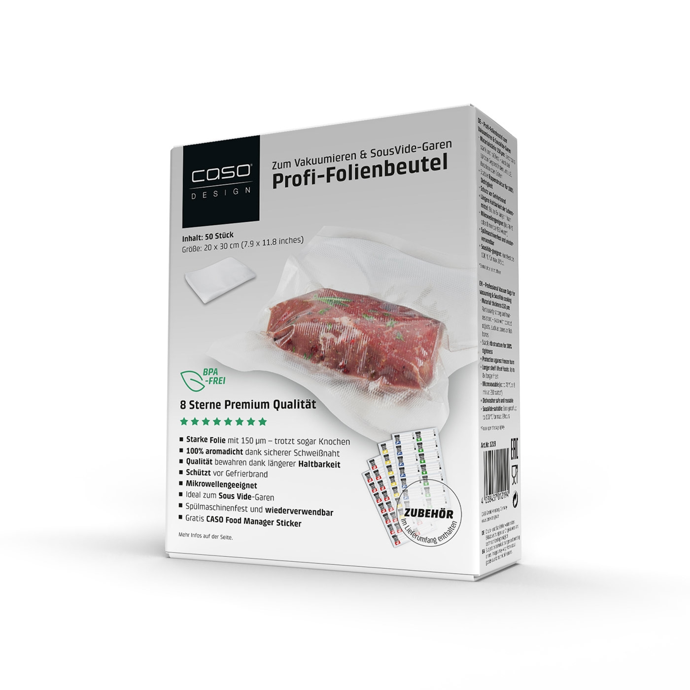 Foil bag 20x30 cm, 50 units Foil bags