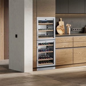 WineChef Pro 126-2D Design wine cooler, for up to 126 bottles, 2 temperature zones