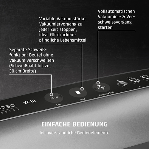 VC 10 Testsieger Set + SV 400 Set aus Vakuumierer und Sous Vide Stick