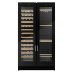 WineChef Duo 122 Black Design wine cooler with Compressor Technology