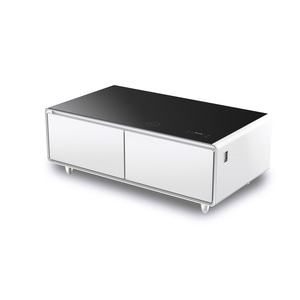 CASO Sound & Cool White Lounge-Table with cooling compartments, sound bar & charging option, Energy efficiency class: F