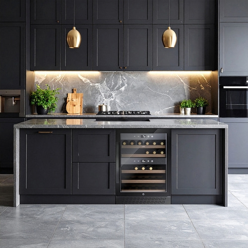 WineChef Pro 40 black Hochwertiger Weinkühlschrank mit Kompressortechnik
