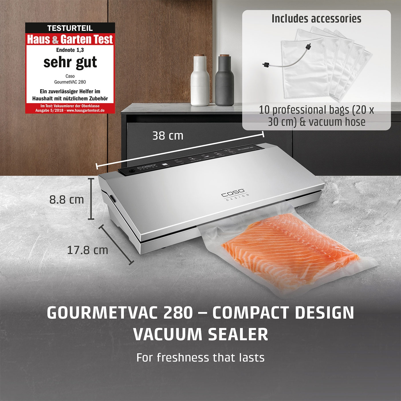 GourmetVAC 280 Design vacuum system