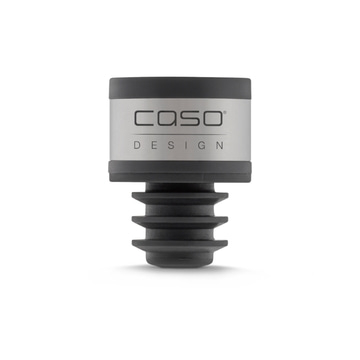 CASO Design Weinflaschenverschluss, schwarz, silber, Design, Flasche, Verschluss