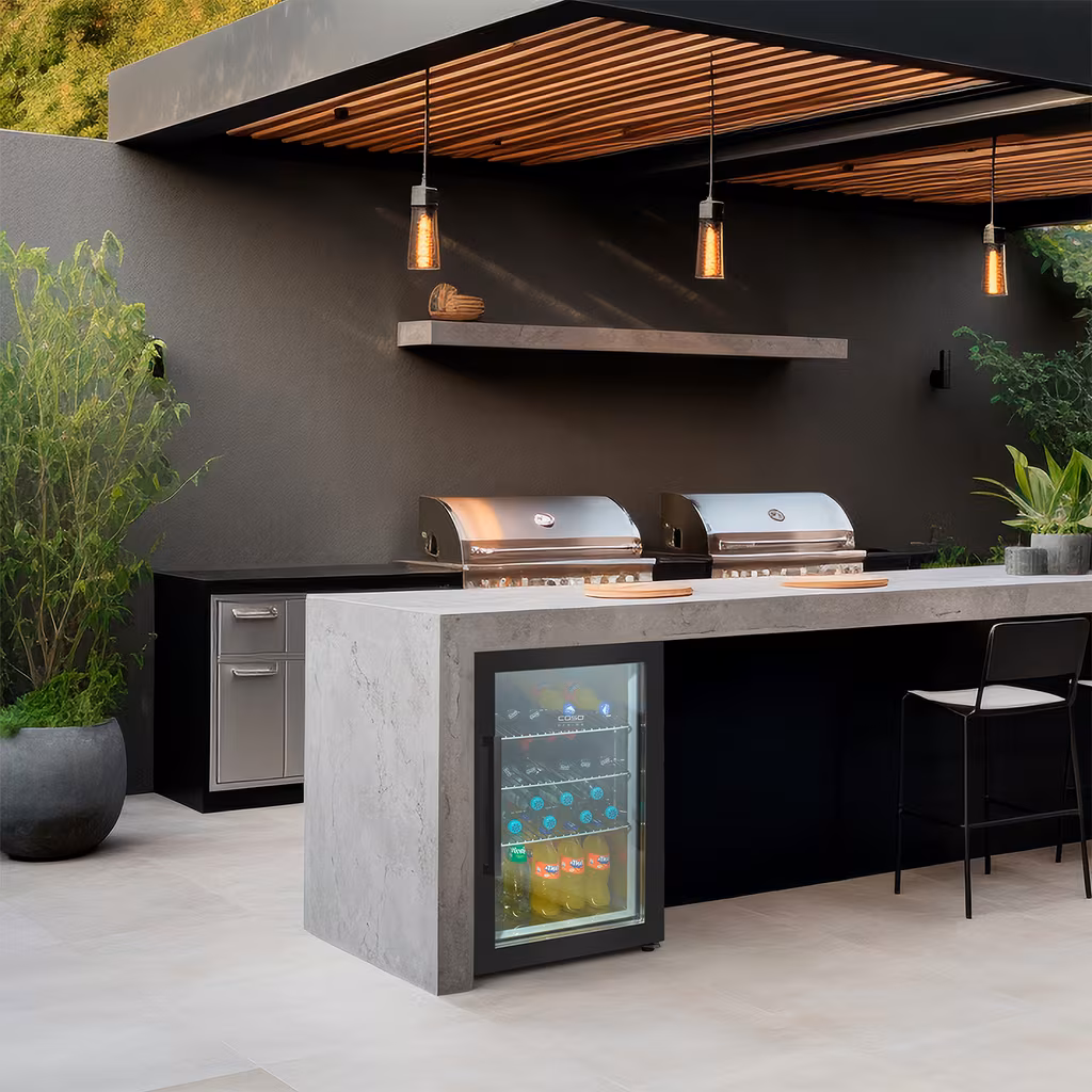 Холодильник для напоїв CASO BBQ Cooler Black S-R 63 л, чорний, компресорний, 702