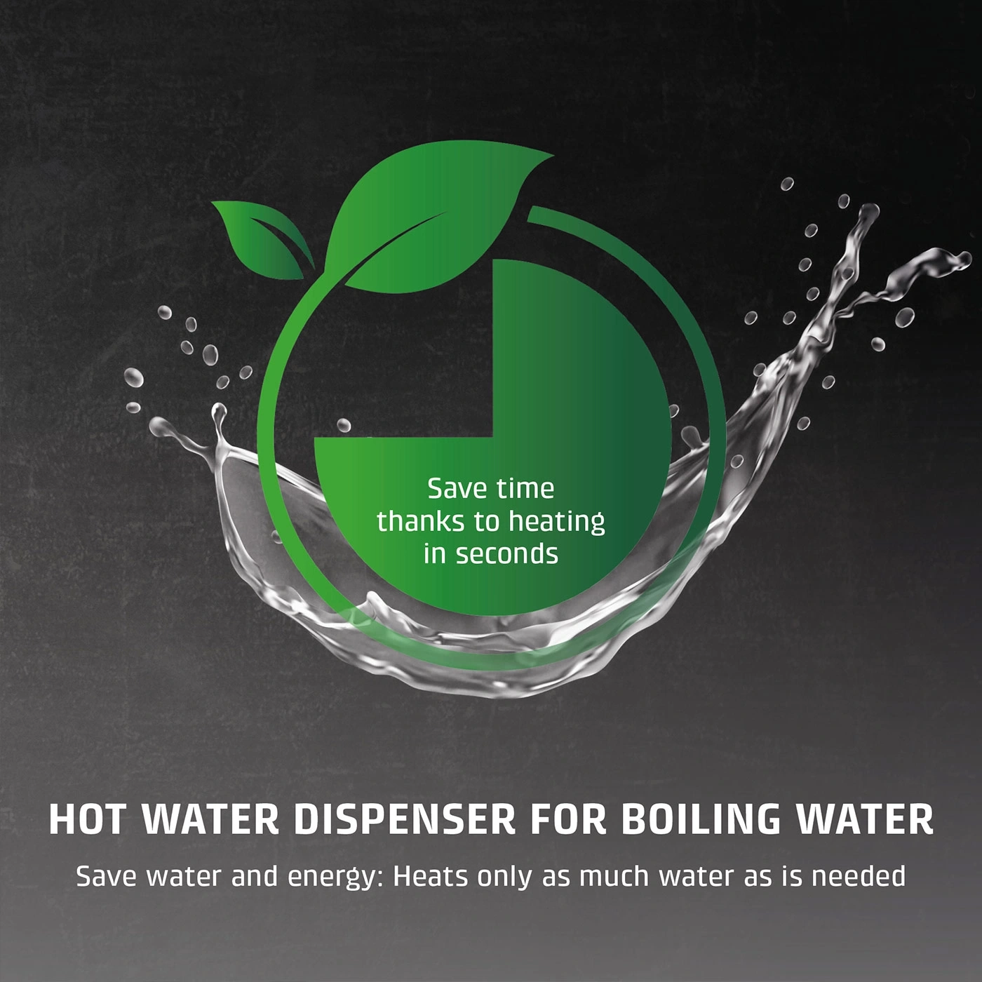Hot water dispenser vs. kettle: Save time thanks to instant heating.
