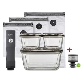 Vacu OneTouch Eco-Set + WineLock (set of 3) Set of hand-held vacuum sealer and vacuum accessories