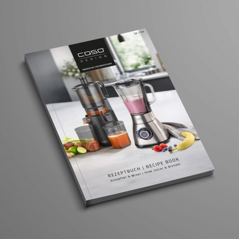 Recipe book with juicer and blender from Caso Design.