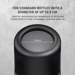 VinoCase Black Design wine cooler for one bottle