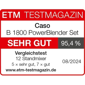 B 1800 PowerBlender Set Design Standmixer mit Zubehör, Testsieger