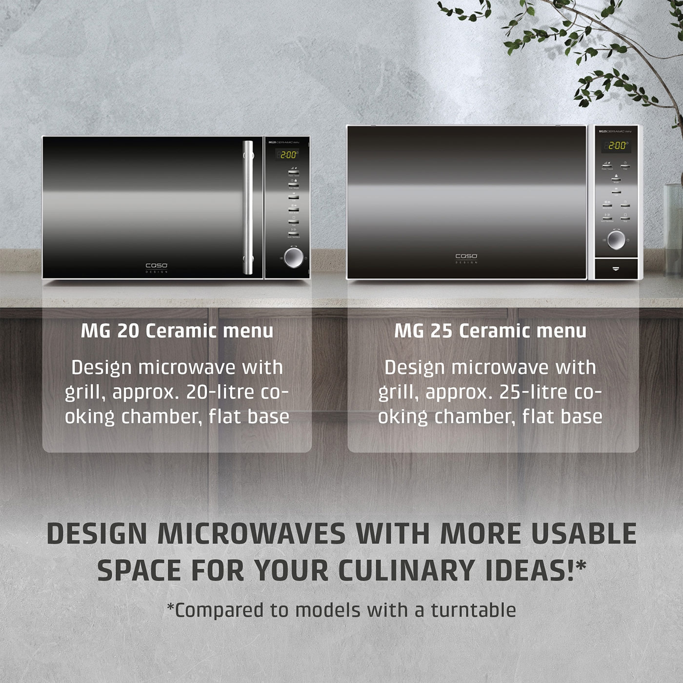 MG 20 Ceramic menu Design Microwave - Grill - Ceramic bottom