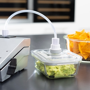 VacuBoxx EM - 600 ml Design Vakuumbehälter aus Glas mit Tritan Deckel