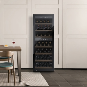 WineExclusive 126 Smart Design wine cooler, for up to 126 bottles, 2 temperature zones