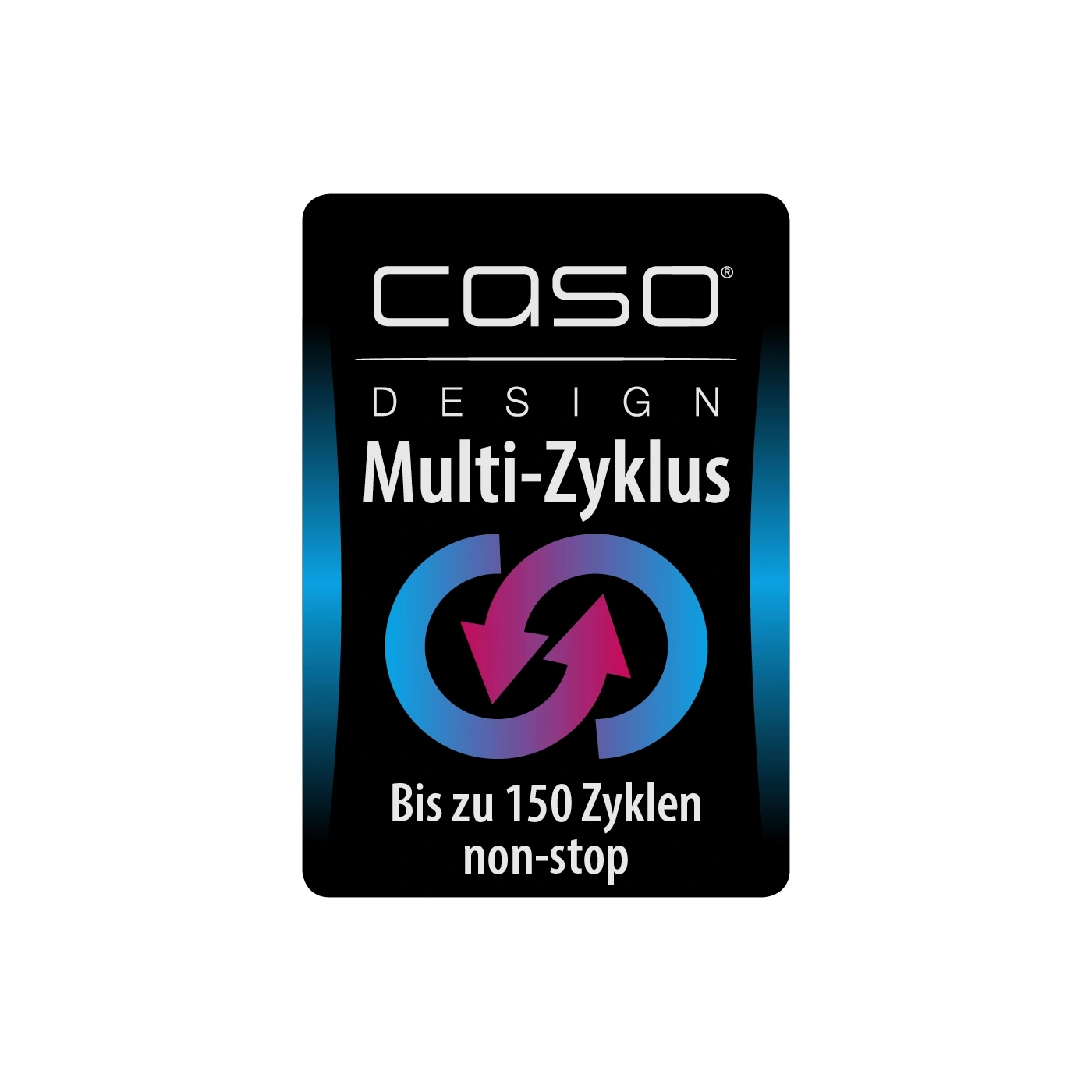 CASO DESIGN Multi-Zyklus mit 150 Zyklen non-stop Logo