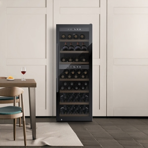 WineExclusive 126 Smart Design Weinkühlschrank, für bis zu 126 Flaschen, 2 Temperaturzonen