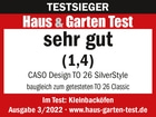 Haus & Garten Test result: very good (1.4) for CASO Design TO 26 SilverStyle, issue 3/2022