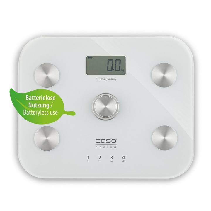 Digitale Personenwaage mit Batterielose Nutzung, 0.0 kg, Caso Design
