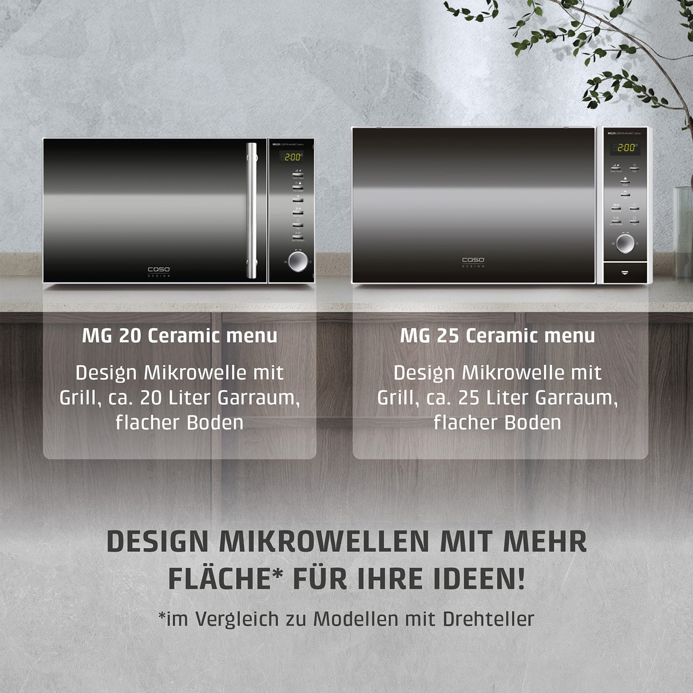 MG 20 Ceramic menu Mikrowelle + Grill