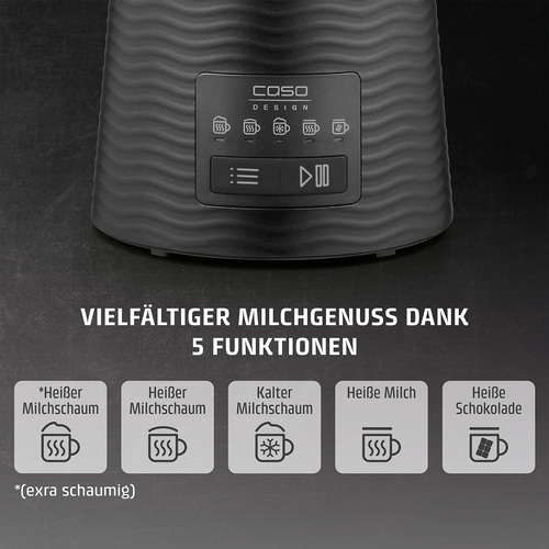 CappuLatte Design Milchaufschäumer für Kuhmilch- und Pflanzendrinks