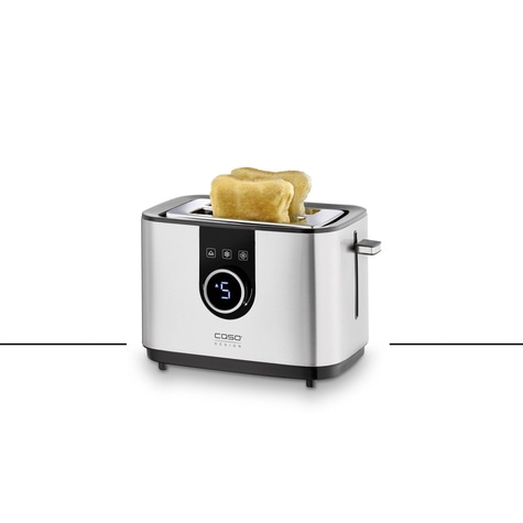 Toaster mit Toastbrot, Edelstahl, Design, elektronische Anzeige, Küche