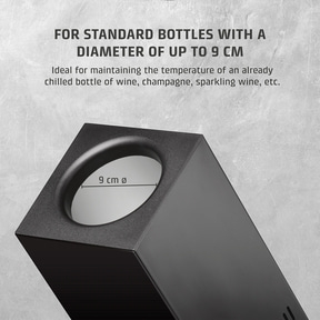 Bottle cooler, 9 cm diameter, ideal for wine, champagne, and sparkling wine.