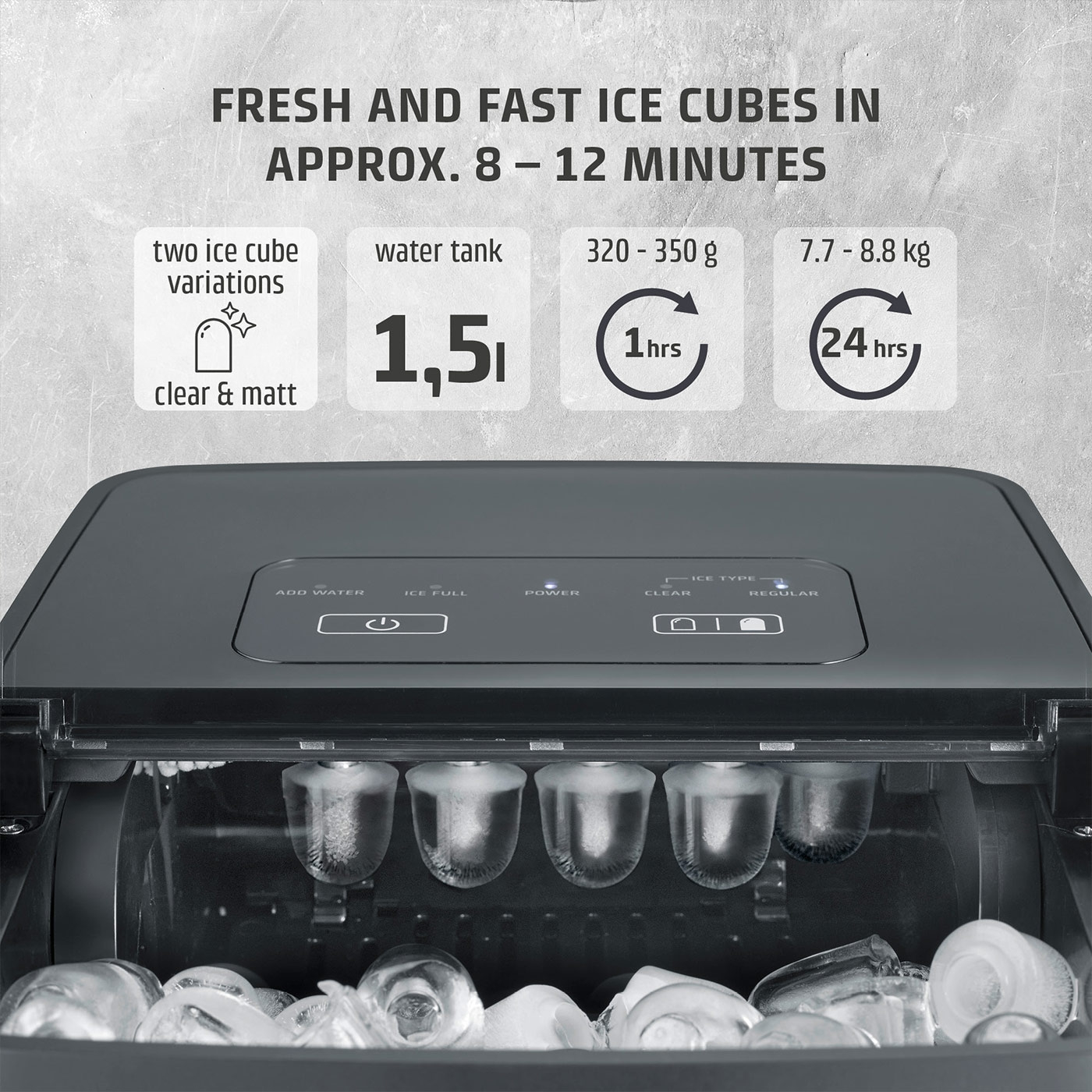 Clear Ice Advanced Ice cube maker