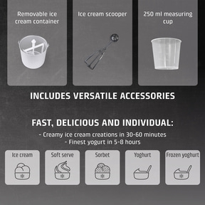 IceCreamer 2 in 1 design ice cream and yogurt maker with compressor technology