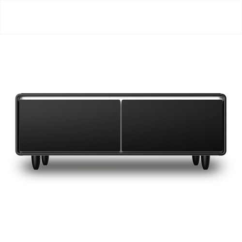 Sound & Cool Black Lounge-Tisch mit Kühlfächern, Soundbar & Lademöglichkeiten