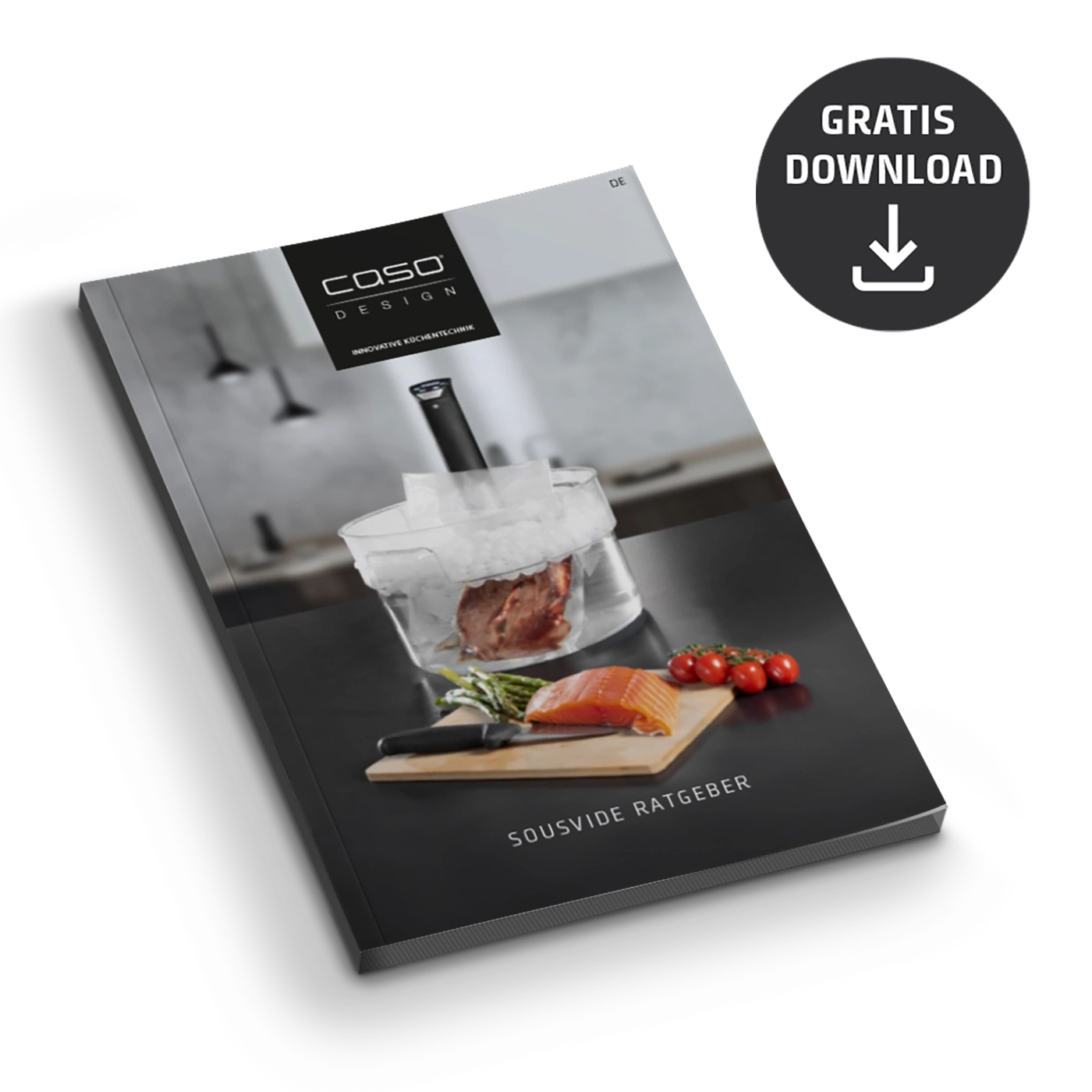 Gratis Download Broschüre mit Sous Vide Ratgeber und Caso Design