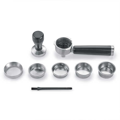 EspressoGourmet & Grind Design Siebträgermaschine mit Mahlwerk