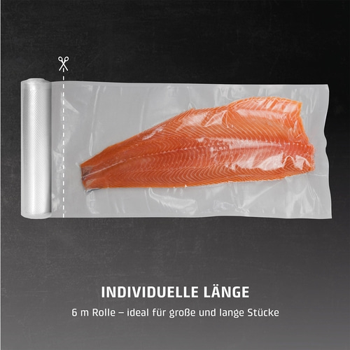 6 Sterne Profi-Folienrollen 20x600 cm, 2 Stück, 150 μm zum Vakuumieren + Sous Vide Garen