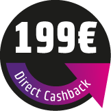Save 199 € Direct Cashback! The discount will be deducted directly in the shopping cart.