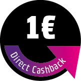 1 € Direct Cashback sichern! Der Rabatt wird direkt im Warenkorb abgezogen.