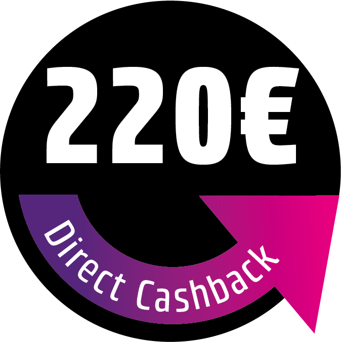220 € Direct Cashback sichern! Der Rabatt wird direkt im Warenkorb abgezogen.