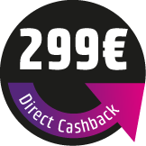 299 € Direct Cashback sichern! Der Rabatt wird direkt im Warenkorb abgezogen.
