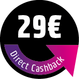 29 € Direct Cashback sichern! Der Rabatt wird direkt im Warenkorb abgezogen.