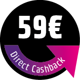 59 € Direct Cashback sichern! Der Rabatt wird direkt im Warenkorb abgezogen.